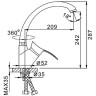 Смеситель для кухни FRAP F4101-11 черный матовый